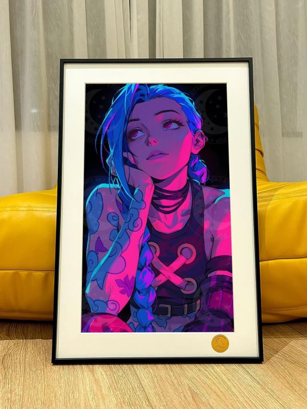 【海外代購】星空《思緒金克斯》英雄聯盟LOL暴走蘿莉裝飾畫 