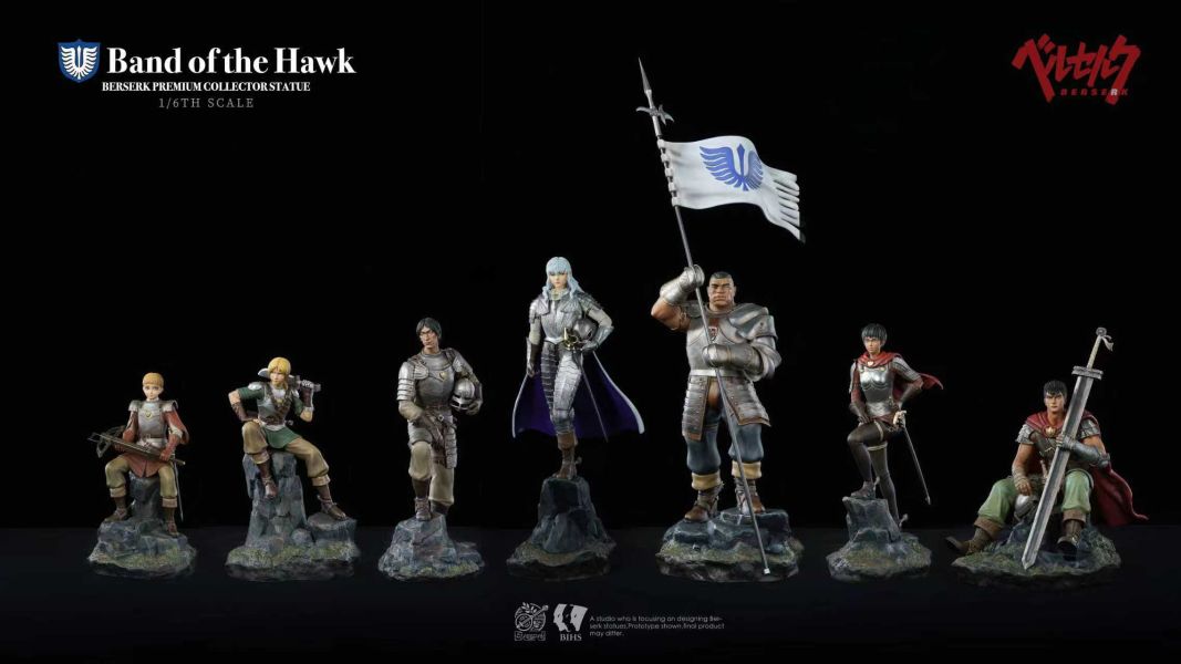 【預定】Bard Bihs 鷹之團系列7成員 格里菲斯，格斯，卡思嘉，比賓，里基特，哥爾卡思，捷度 