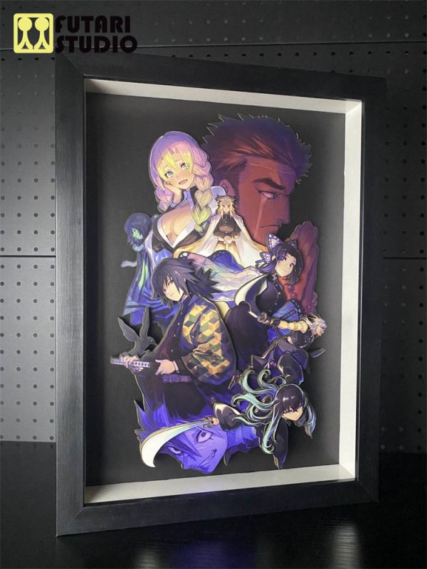 【海外代購】【45*33CM】FUTARI STUDIO - 二人工作室 鬼殺隊隊長集合立體畫 