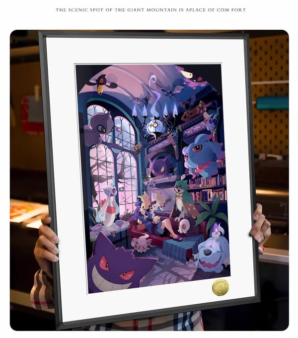 【海外代購】皇呱 《恐怖小屋》寶可夢恐怖小屋耿鬼怨影娃娃雪妖女謎擬Ｑ同人周邊裝飾畫 午睡毯  地毯 