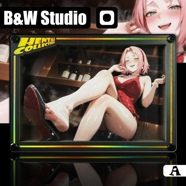 【海外代購】黑白畫映 B&W AI Creator系列桌面裝飾卡磚第三十彈 春野櫻 