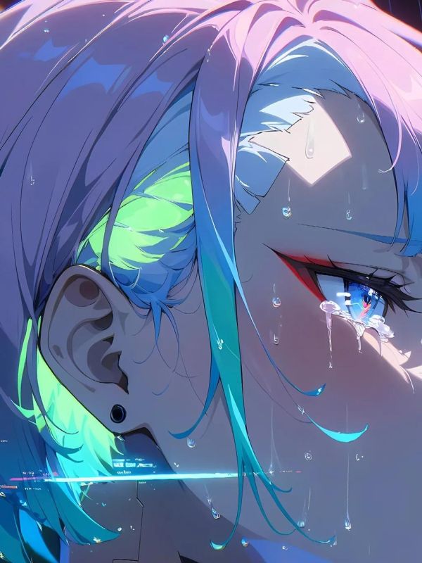 【海外代購】星空 《露西之淚》賽博朋克邊緣行者裝飾畫 