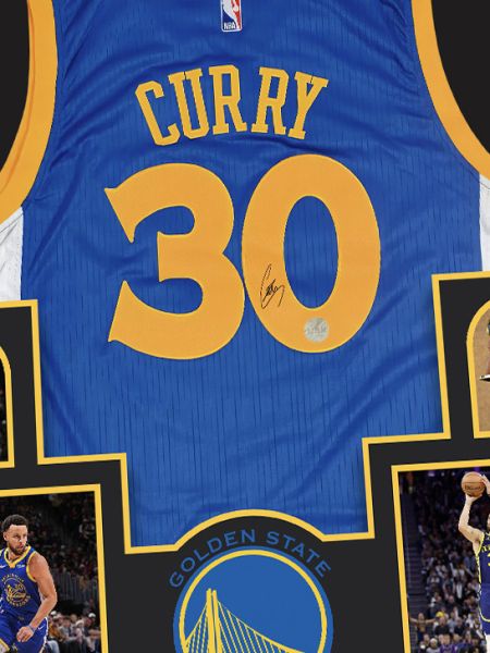 【海外代購】星空 《庫裡球衣版畫》史蒂芬·庫裡curry萌神三分王nba金州勇士裝飾畫 