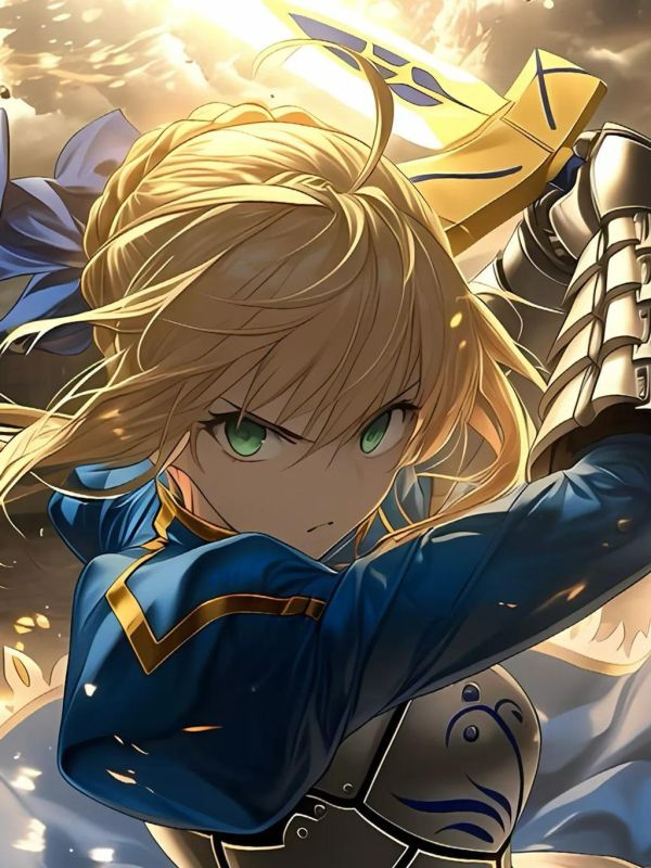 【海外代購】星空《突擊saber》阿爾託莉雅·潘德拉貢吾王Fate裝飾畫 