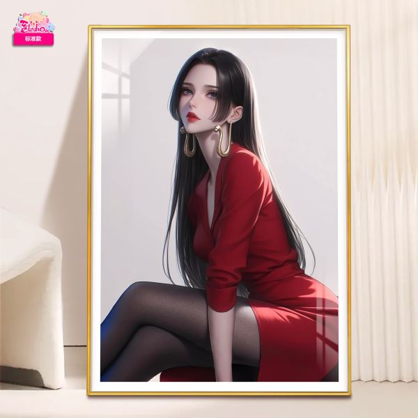 【海外代購】阿喵畫社 女明星 艷裝出席 女帝 8k超大超清裝飾畫 