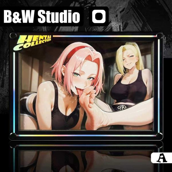 【R18-海外代購】黑白畫映 B&W AI Creator 系列桌面裝飾卡磚 Special 04 井野&小櫻 Ino&Sakura 