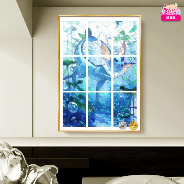 【海外代購】阿喵畫社 伊布家族裝飾畫合輯 新品8K主題超清裝飾畫 