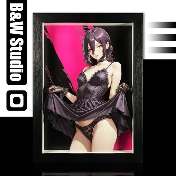 【海外代購】黑白畫映 B&W 電鋸人蕾塞 立體裝飾畫 