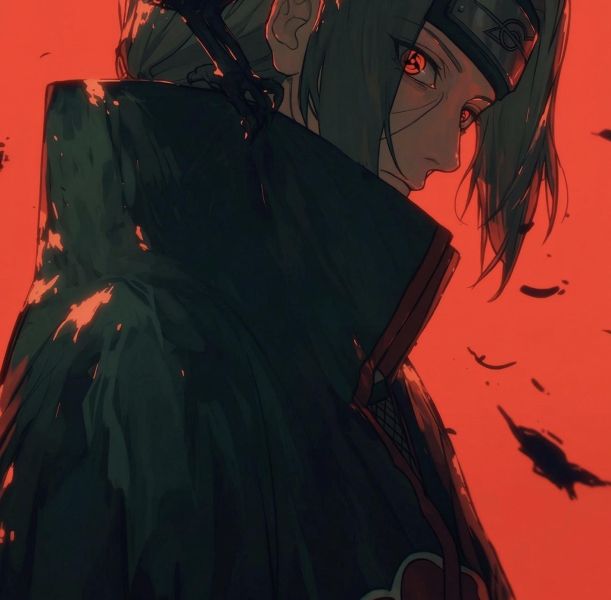 【海外代購】H2 《烏鴉鼬》火影忍者宇智波鼬曉組織寫輪眼動漫裝飾畫 