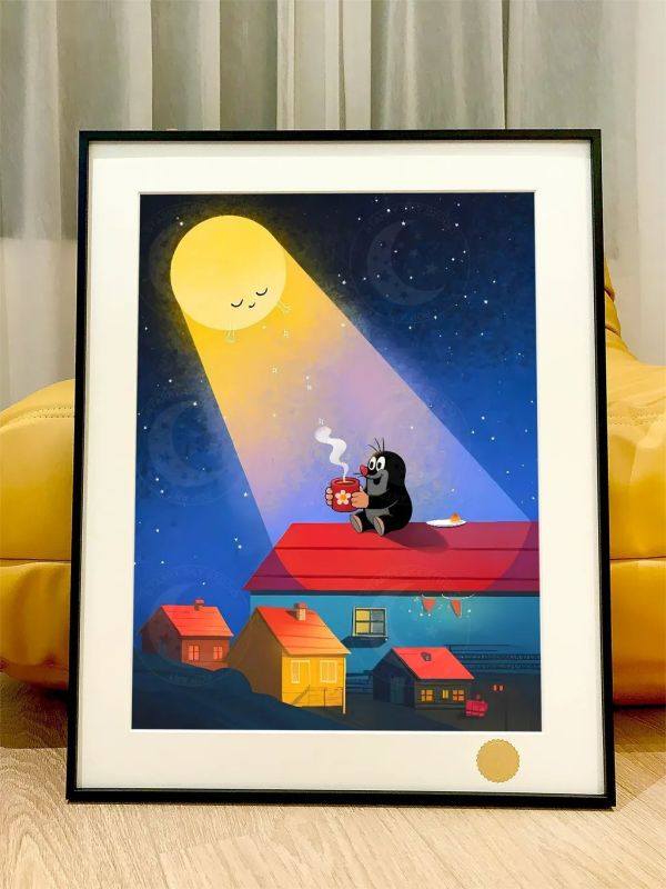 【海外代購】星空 《月光小鼴鼠》懷舊動畫小鼴鼠妙妙奇遇記裝飾畫 