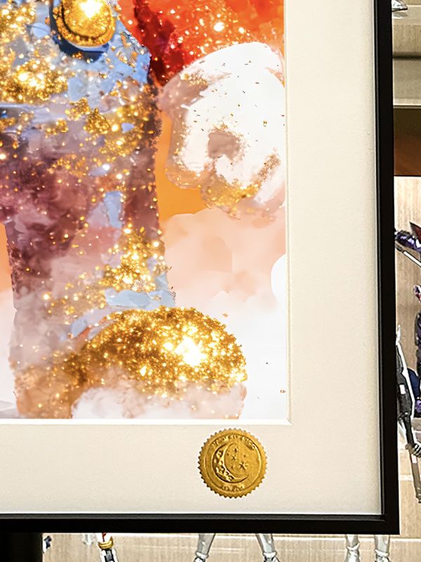 【海外代購】星空 《金色瑪利歐A/B版》馬年新年超級瑪莉超級馬力歐兄弟馬年新年Mario碧姬動漫裝飾畫 