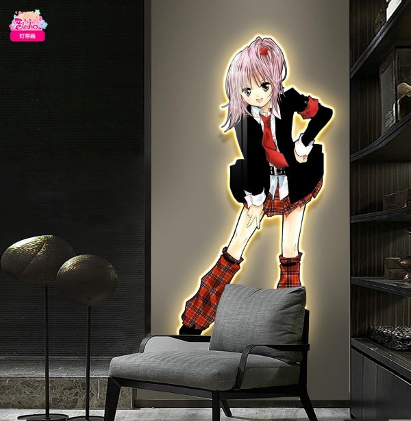 【海外代購】阿喵畫社 守護甜心 日奈森亞夢 1比1復刻臥室玄關超長燈帶畫 