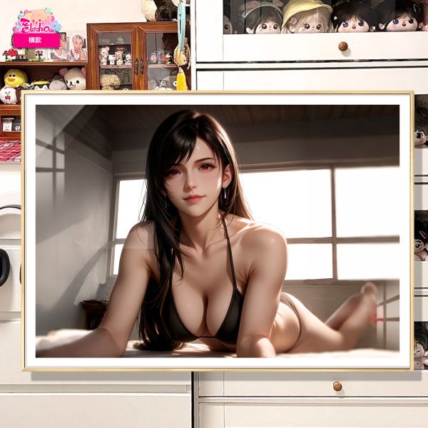 【海外代購】阿喵畫社 國色天香 蒂法 8k主題高清裝飾畫 滑鼠墊 午睡毛毯 床頭地墊 冰箱貼 