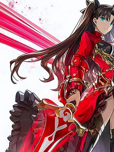 【海外代購】巴洛克 《紅色遠坂凜》Fate紅色惡魔五大元素讓遊戲動畫裝飾冰箱貼 