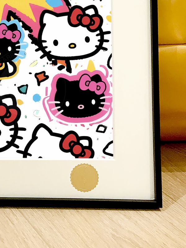 【海外代購】星空 《塗鴉kitty貓》hello kitty 凱蒂貓動畫二次元裝飾畫 