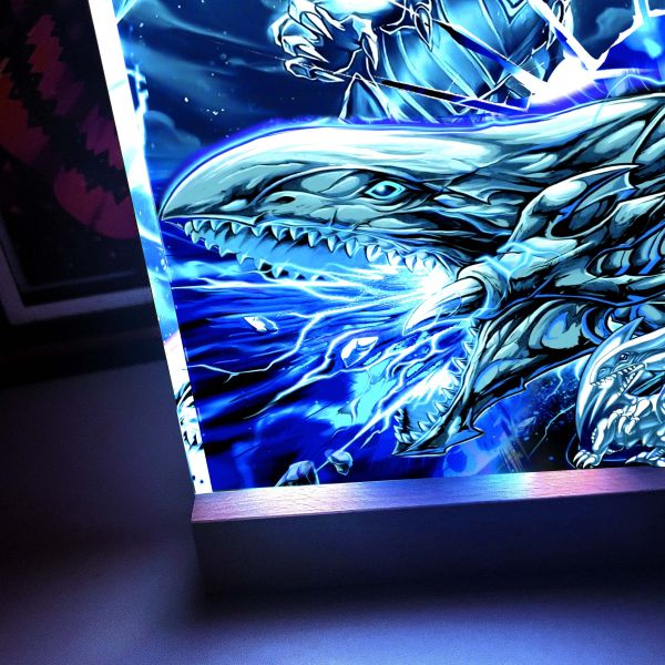 【海外代購】阿喵畫社 青眼白龍 1.9cm特效發光手辦架展示磚 