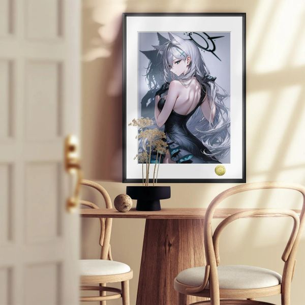 【海外代購】皇呱 《月落白狐》蔚藍檔案砂狼白子裝飾畫 午睡毯 地毯 
