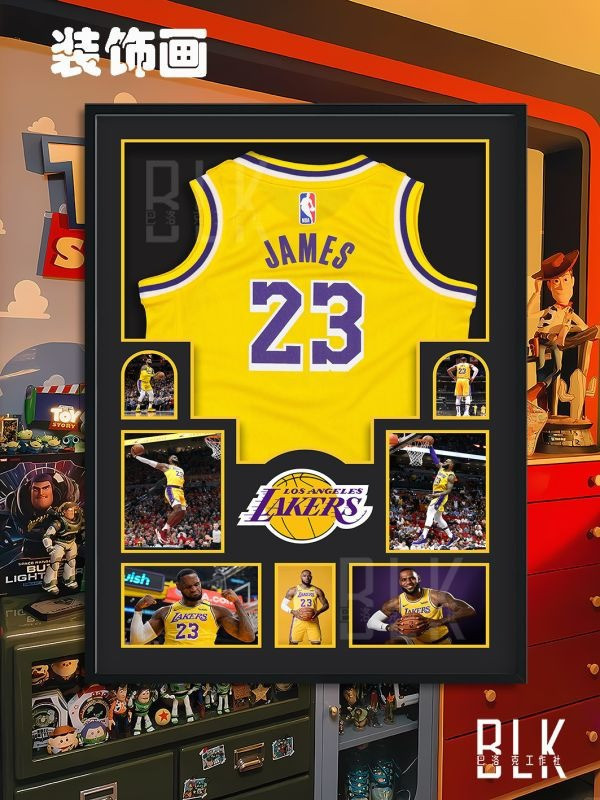 【海外代購】巴洛克 勒布朗詹姆斯LeBron James球衣NBA裝飾畫 