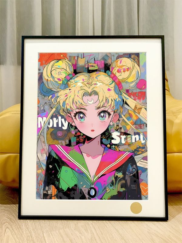 【海外代購】星空《塗鴉美少女》美少女戰士水兵月Sailor Moon裝飾畫 