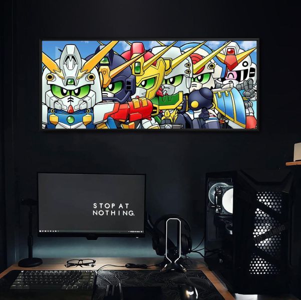 【海外代購】千鳥社 《萌鋼靈魂》 機動戰士鋼彈SD高達Gundam閃光鋼彈滑鼠墊裝飾畫 