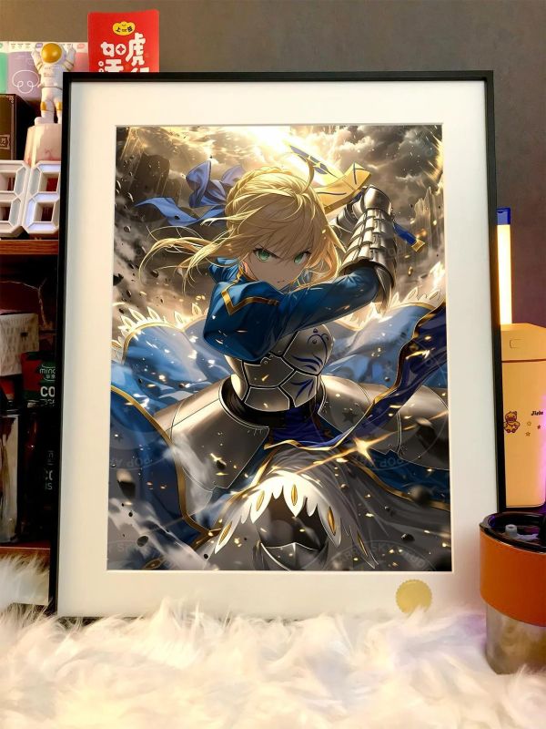 【海外代購】星空《突擊saber》阿爾託莉雅·潘德拉貢吾王Fate裝飾畫 