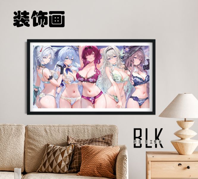 【海外代購】巴洛克 崩鐵女團崩壞：星穹鐵道卡芙卡流螢飛霄遊戲二次元裝飾畫/冰箱貼 