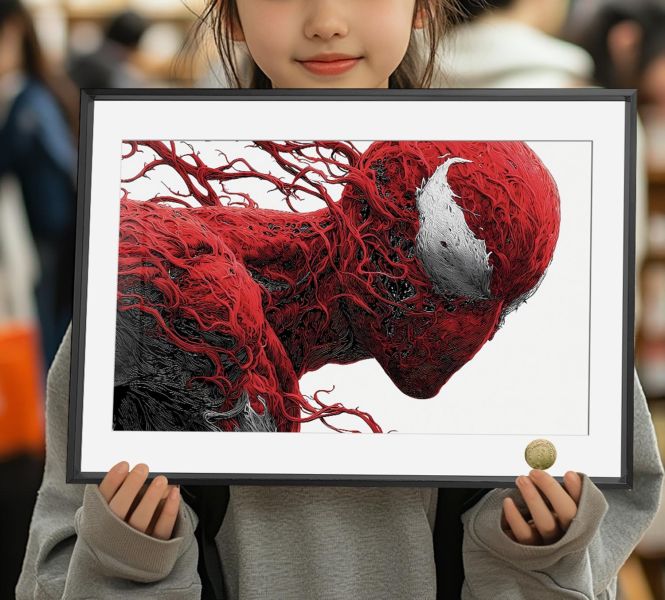 【海外代購】皇呱《血紅共生體》蜘蛛俠裝飾畫 午睡毯 地毯 