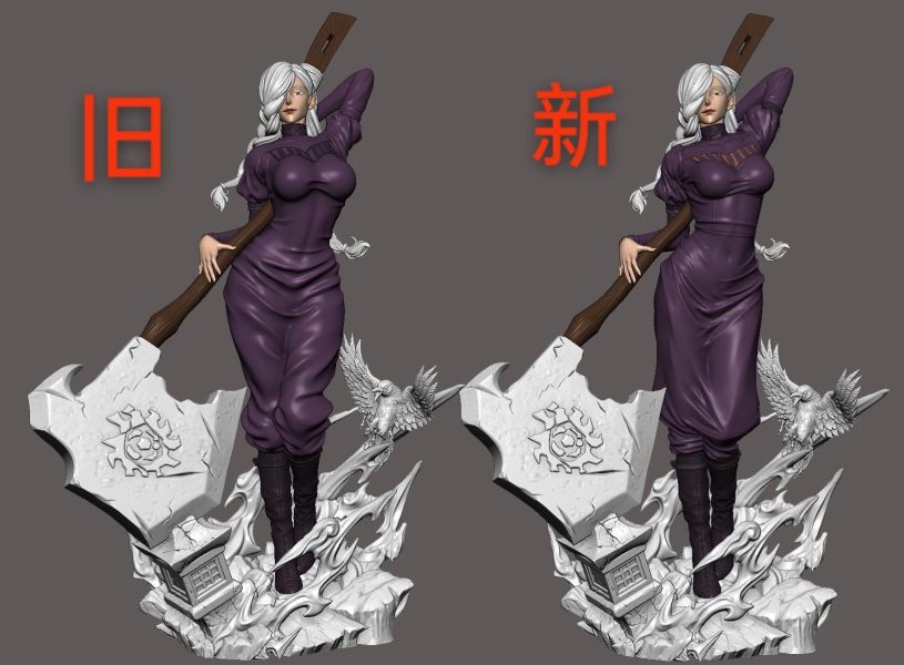 【預定】YQY 白髮斧頭女 