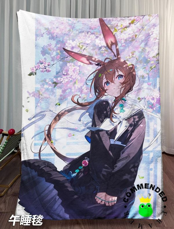 【海外代購】皇呱 《春櫻遇阿米婭》明日方舟裝飾畫 午睡毯 地毯 
