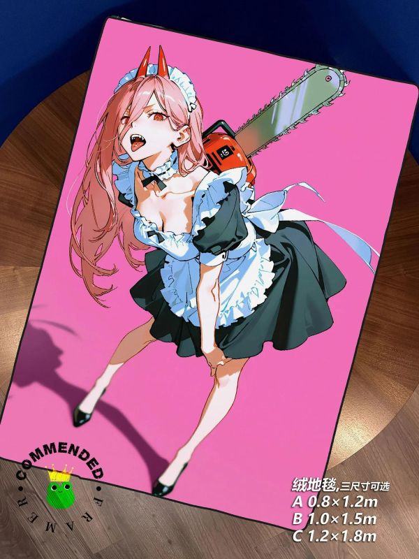 【海外代購】皇呱 《女僕帕瓦》電鋸人惡魔獵人裝飾畫 午睡毯 地毯 