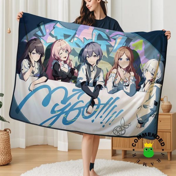 【海外代購】皇呱《MyGO!!!!!樂隊》旋律硬核樂隊裝飾畫 午睡毯 地毯 