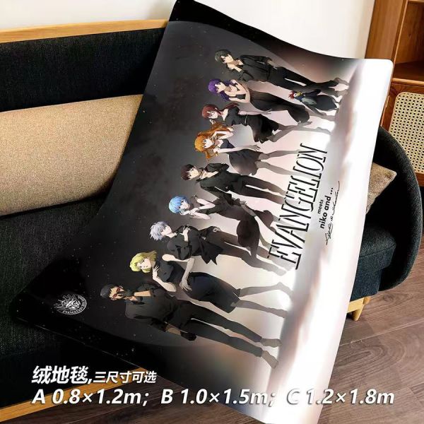 【海外代購】千鳥社 《EVA30週年聯名》 EVA30週年聯名新世紀福音戰士明日香綾波麗碇真嗣午睡毯地毯裝飾畫 