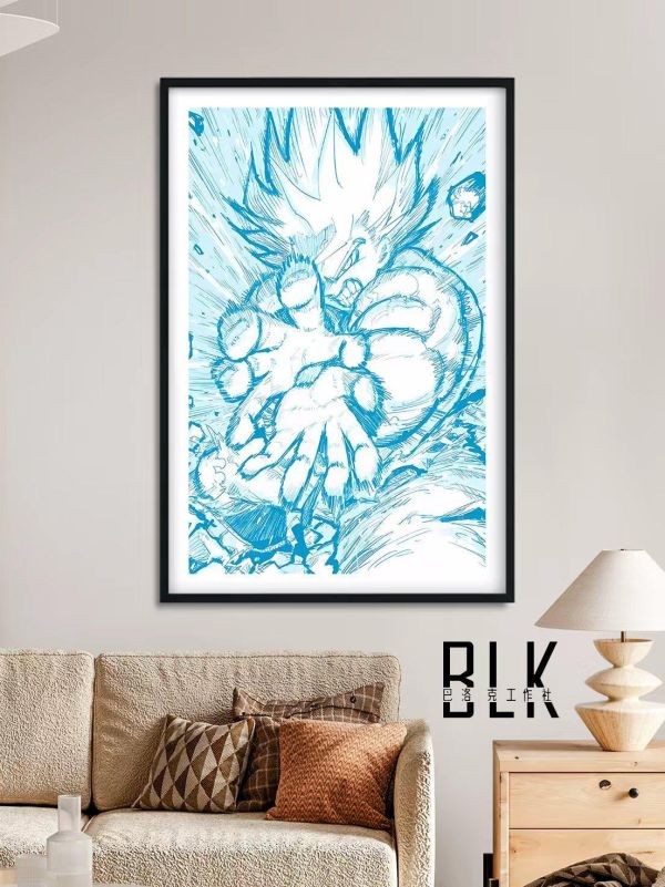 【海外代購】巴洛克 《氣功波》七龍珠超級賽亞人Dragon Ball卡卡洛特布瑪克林動漫裝飾畫冰箱貼 