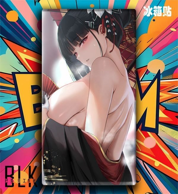 【海外代購】巴洛克 和服莉音調月莉音蔚藍檔案莉央老大姐裝飾畫/冰箱貼 