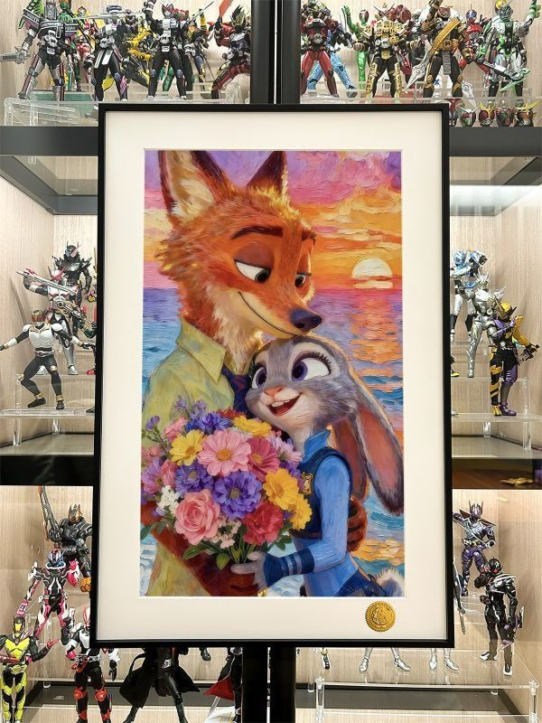 【海外代購】星空《炫彩動物城》瘋狂動物城2Zootopia裝飾畫 