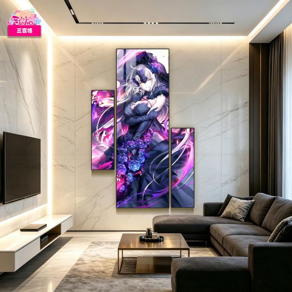 【海外代購】阿喵畫社 花嫁 FGO婚紗黑貞德三宮格 新品三宮格裝飾 