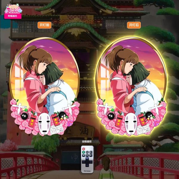 【海外代購】阿喵畫社 千與千尋鏡 發光燈帶裝飾畫 