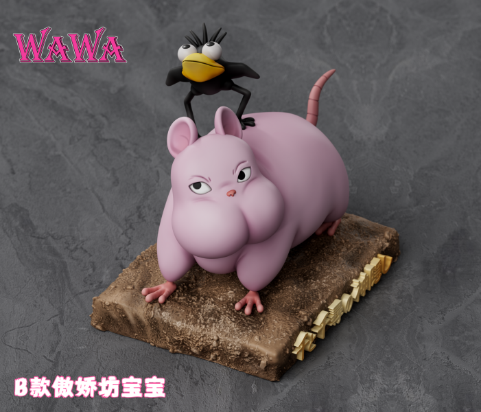 【預定】wawa 宮崎駿桌面小擺飾 睡眠坊寶寶 傲嬌坊寶寶 
