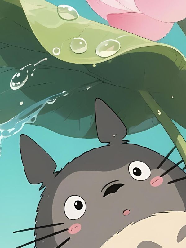 【海外代購】星空 《荷葉龍貓》宮崎駿Totoro隔壁的特特羅草壁米大卷次子草壁皋月裝飾畫 