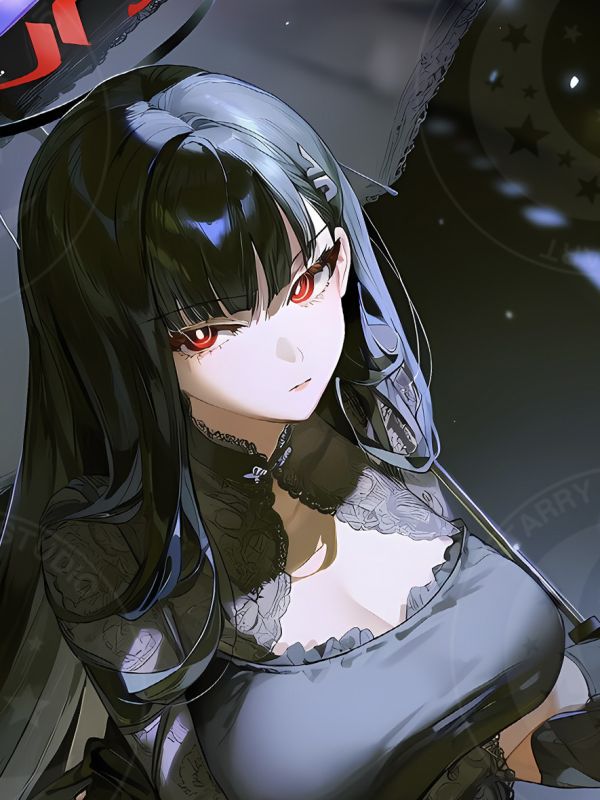 【海外代購】星空 《黑衣莉音》蔚藍檔案Tsukatsuki Rio老大姐調月莉央裝飾畫 