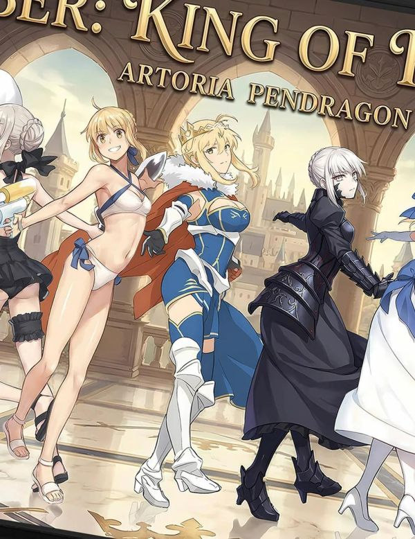 【海外代購】千鳥社《Saber 換裝跳舞》Fate命運之夜換裝全家福地毯鼠標墊裝飾畫 