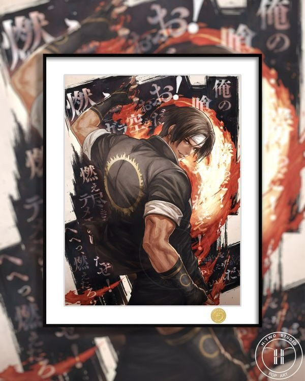 【海外代購】H2 《草薙京》拳皇KOF八神庵神樂千鶴大蛇裝飾畫 