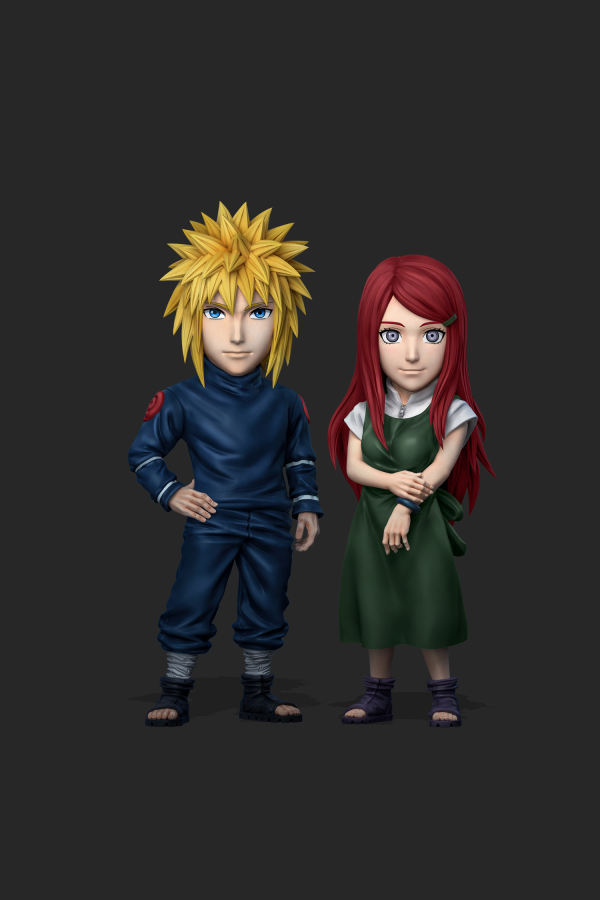 【預定】power  黃毛爸&紅髮媽 波風水門 漩涡玖辛奈 