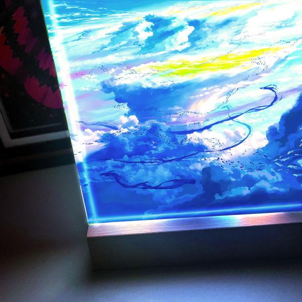【海外代購】阿喵畫社 天氣之子 1.9cm特效發光手辦架發光展示磚 