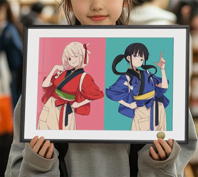 【海外代購】皇呱 千束瀧奈莉可麗絲 裝飾畫 