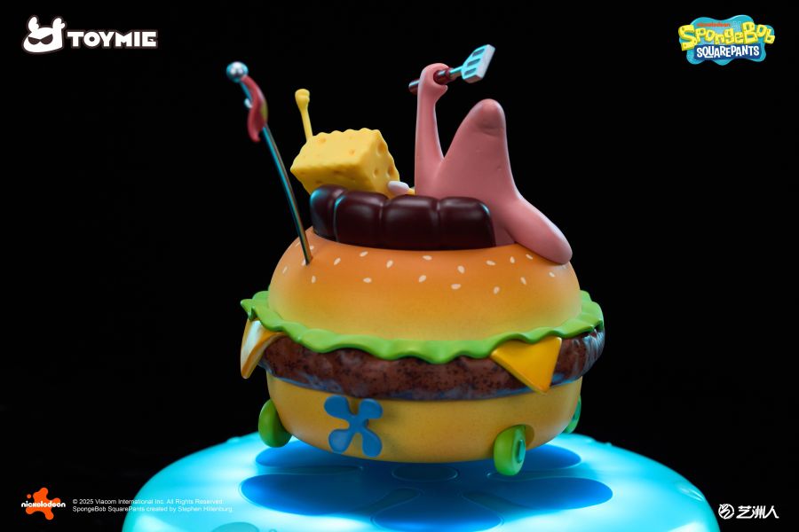 【海外代購】TOYMIE玩伴 海綿寶寶 正版授權 蟹堡飛車磁浮夜燈 