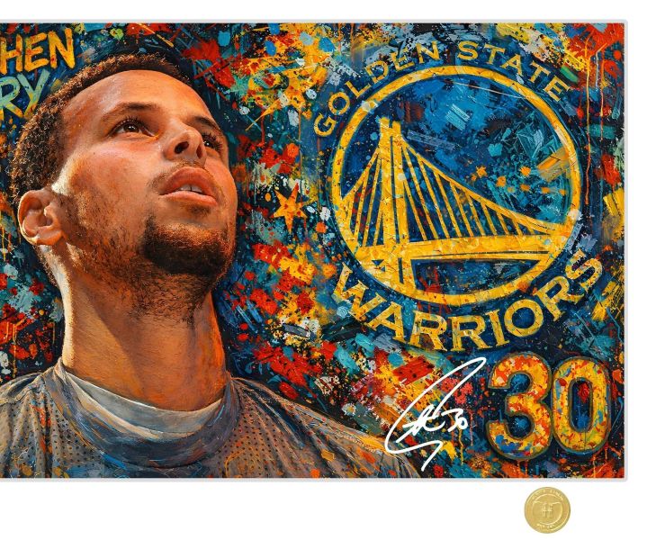 【海外代購】H2 《斯蒂芬庫裏》NBA金州勇士萌神庫裏裝飾畫 