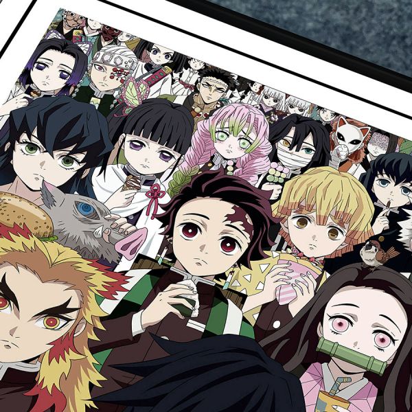 【海外代購】千鳥社 《鬼殺隊的美食時光》 鬼滅之刃鬼殺隊富岡義勇時透炭治郎杏壽郎九柱午睡毯地毯裝飾畫 地毯 午睡毯