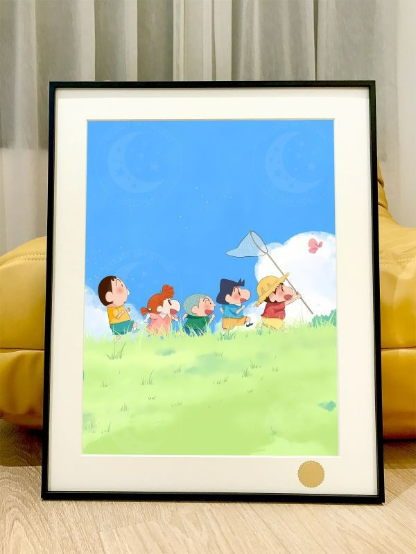 【海外代購】星空 《夏日春日部》風間蠟筆小新動感超人野原新之助裝飾畫 