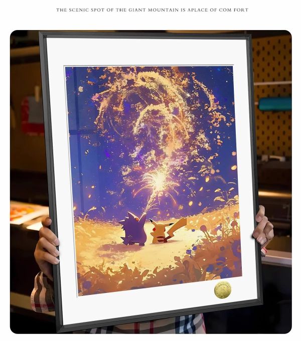 【海外代購】皇呱 《夏日煙花》寶可夢裝飾畫 午睡毯 地毯 